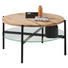 COUCHTISCH in Holz, Metall, Glas 77/77/43 cm - Eichefarben/Schwarz, Design, Glas/Holz (77/77/43cm) - Hom`in COUCHTISCH in Holz, Metall, Glas 77/77/43 cm - Eichefarben/Schwarz, Design, Glas/Holz (77/77/43cm) - Hom`in
