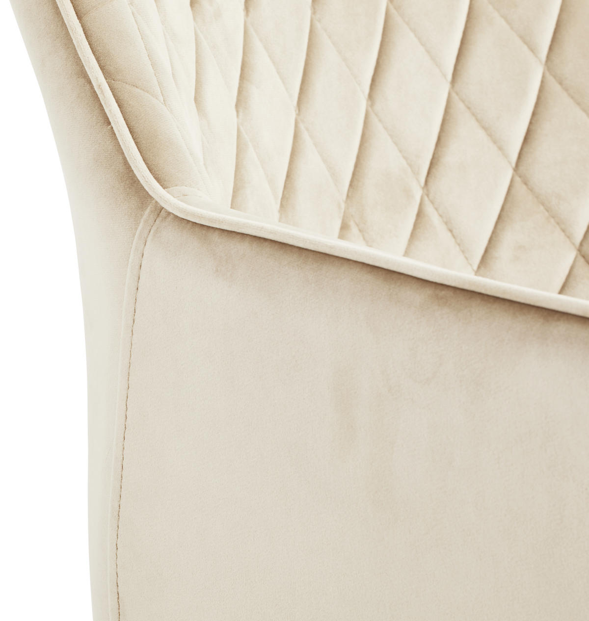 ARMLEHNSTUHL Eisen Samt  - Taupe/Beige, Konventionell, Holz/Textil (56/80,5/56cm) - MID.YOU