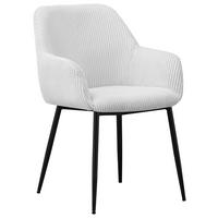 STOLIČKA S PODRÚČKAMI, železo, kord, krémová, čierna - čierna/krémová, Design, kov/textil (57/85/60cm) - Xora