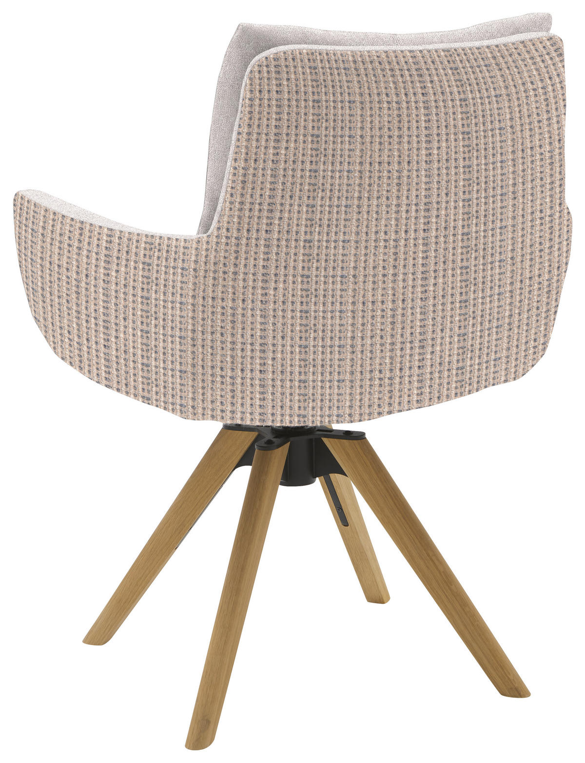 ARMLEHNSTUHL  Beinauswahl, Sitzfläche 360° drehbar, Stoff-/Lederauswahl Flachgewebe  Creme, Hellgrau  - Beige/Creme, Design, Holz/Textil (62/90/68cm) - Valnatura