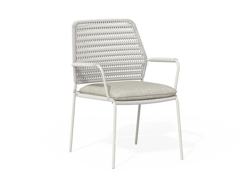 GARTENSTUHL Metall, Kunststoff, Textil Creme  - Creme, Basics, Kunststoff/Textil (59/87/67cm) - Tierra Outdoor