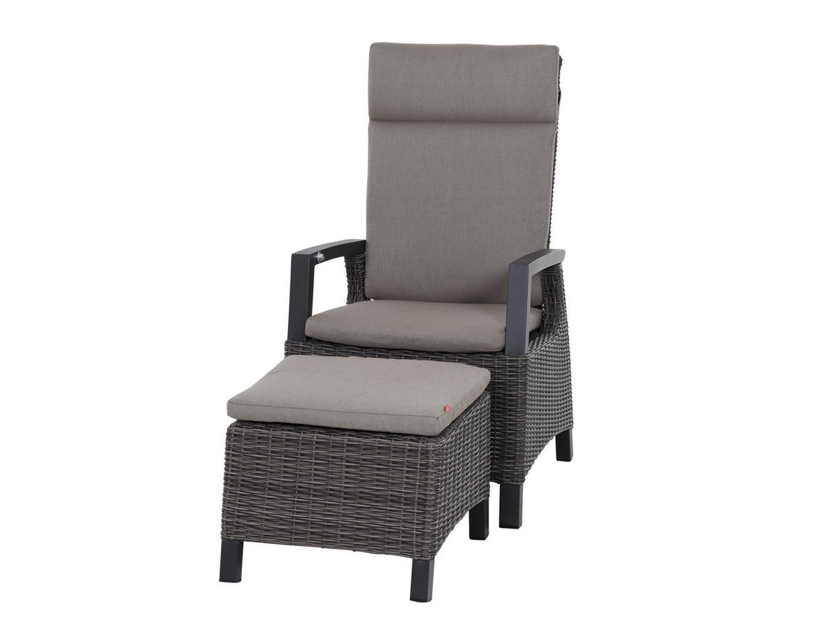 LOUNGEGARNITUR Aluminium  - Grau, Basics, Keramik/Kunststoff (72/103/83cm) - Siena Garden