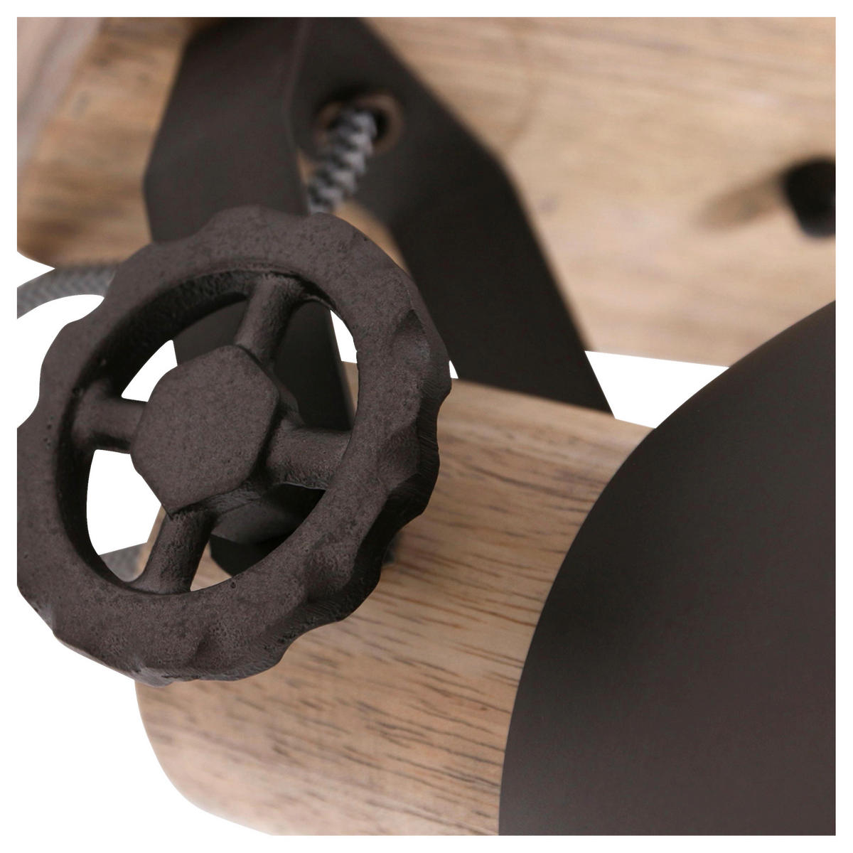 DECKENSPOTS - Anthrazit, Trend, Holz/Metall (32/19/17cm)