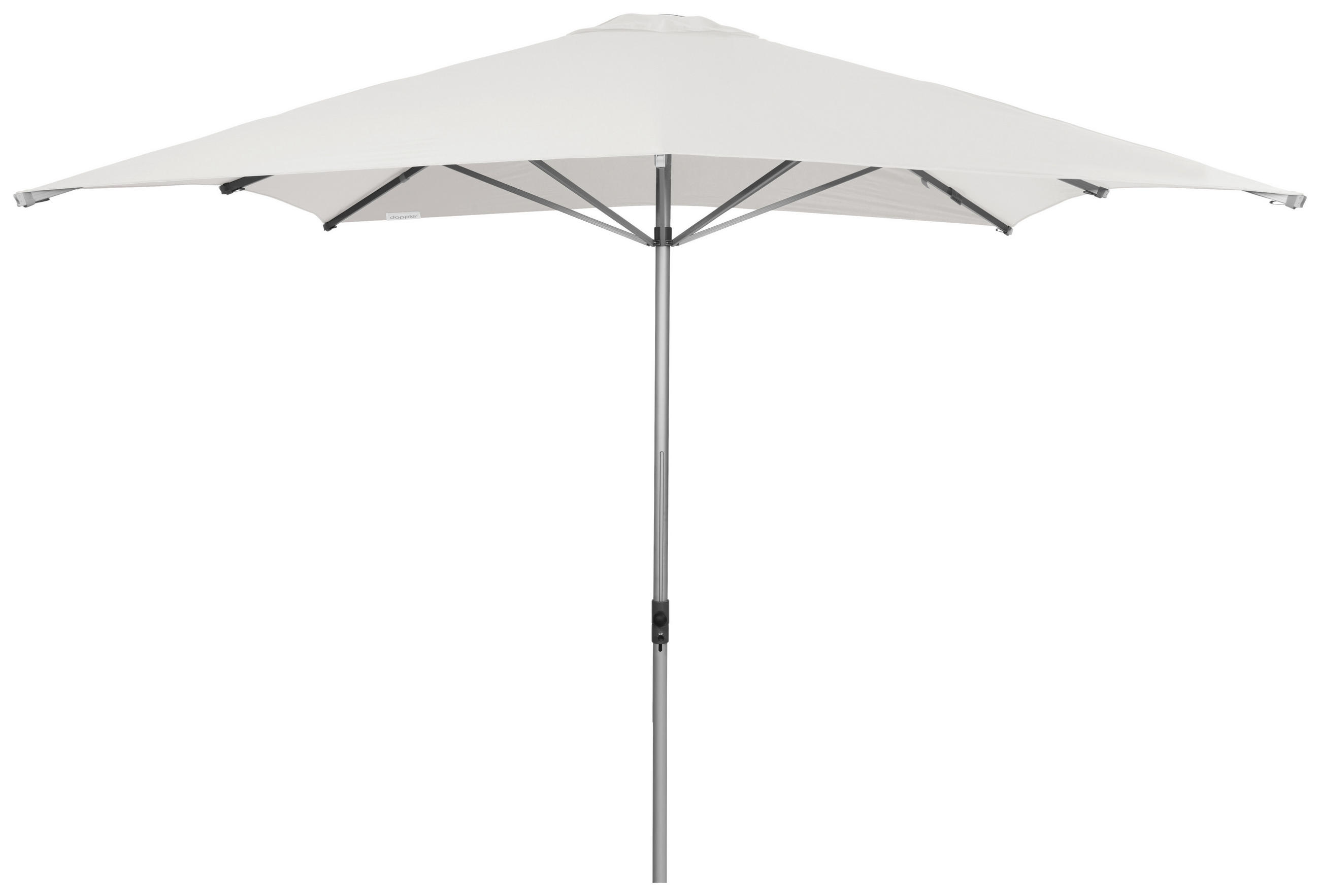SONNENSCHIRM 300X300 cm Weiß  - Silberfarben/Weiß, Basics, Textil/Metall (300/300cm) - Doppler
