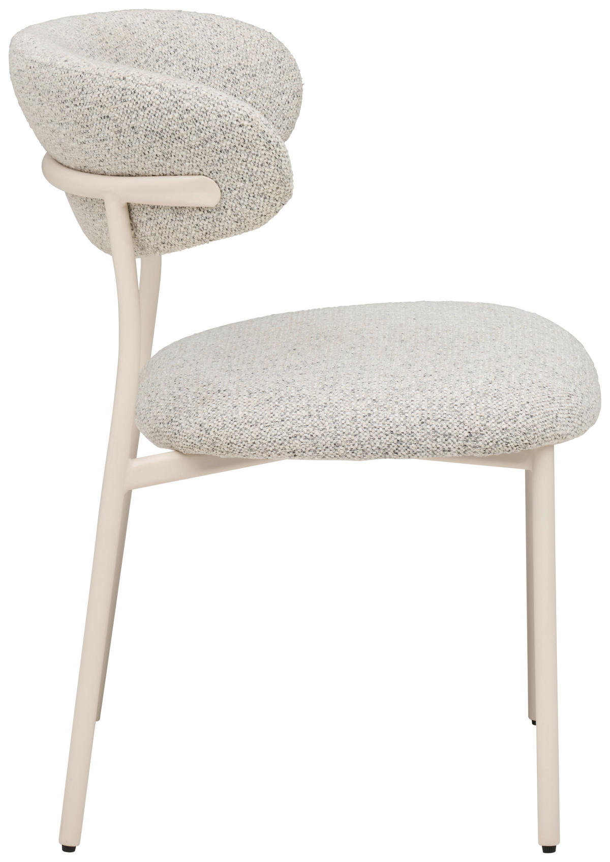 STUHL   Webstoff  - Greige/Creme, MODERN, Textil/Metall (55/80/61cm) - MID.YOU