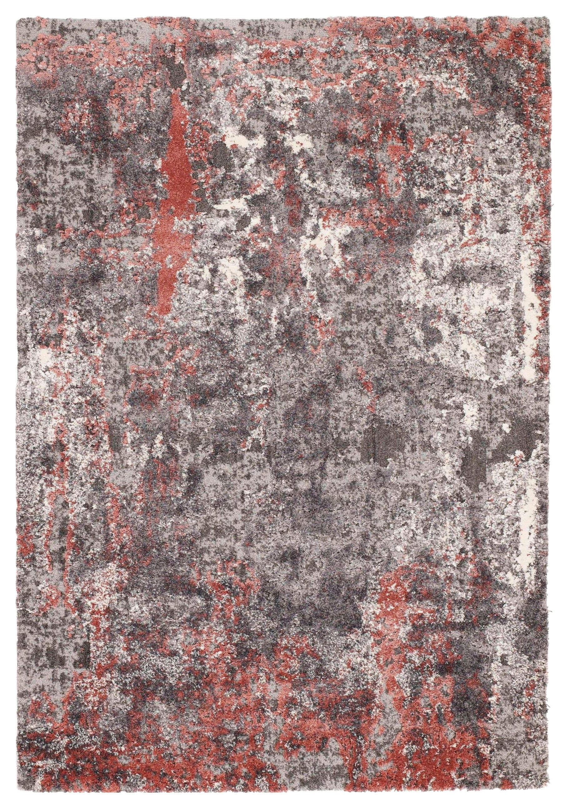 WEBTEPPICH  200/290 cm  Grau, Hellrot   - Hellrot/Grau, Design, Textil (200/290cm) - Novel