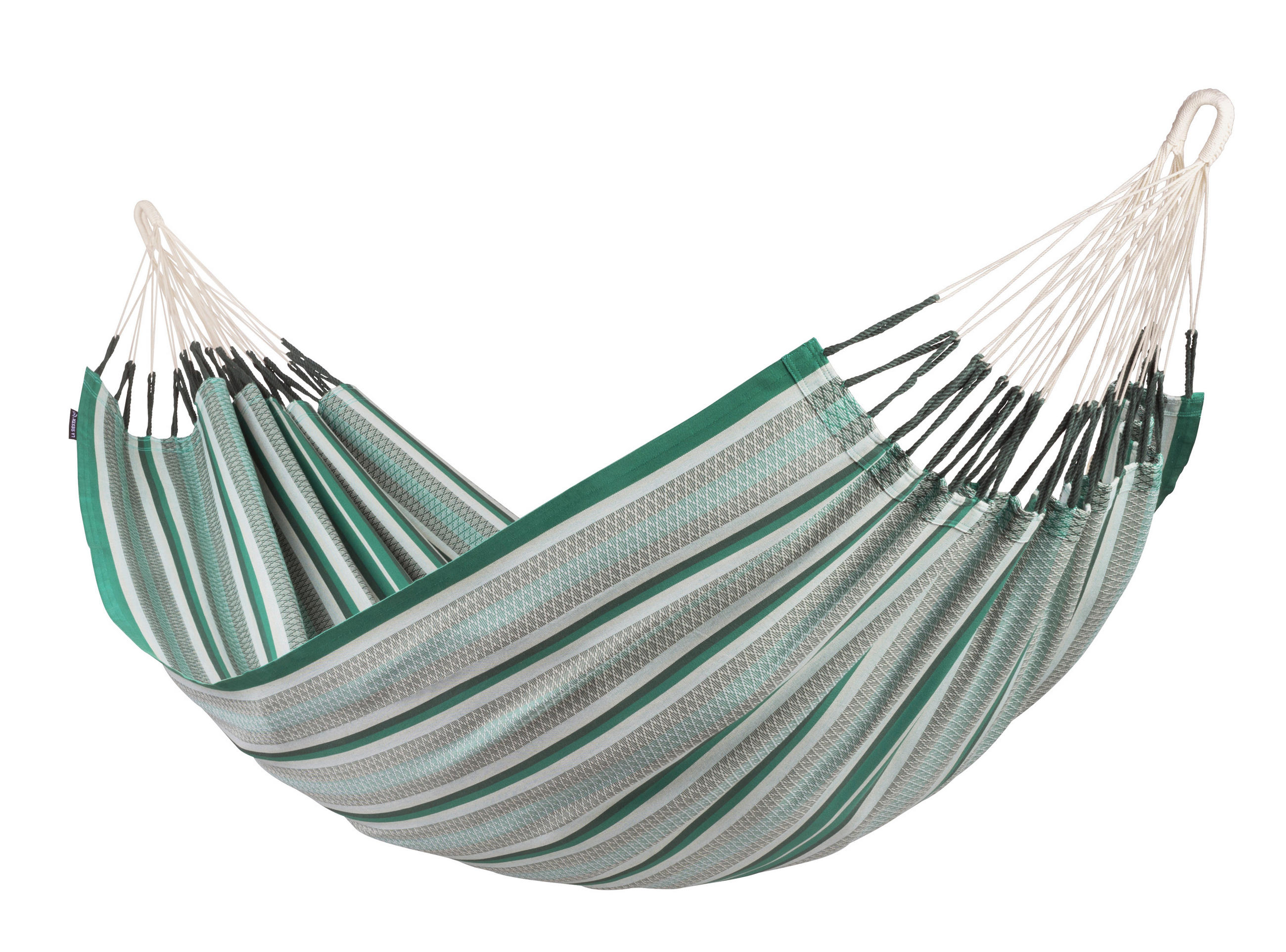 HÄNGEMATTE double org. cotton  - Waldgrün/Dunkelgrün, KONVENTIONELL, Textil (160/350cm) - La Siesta
