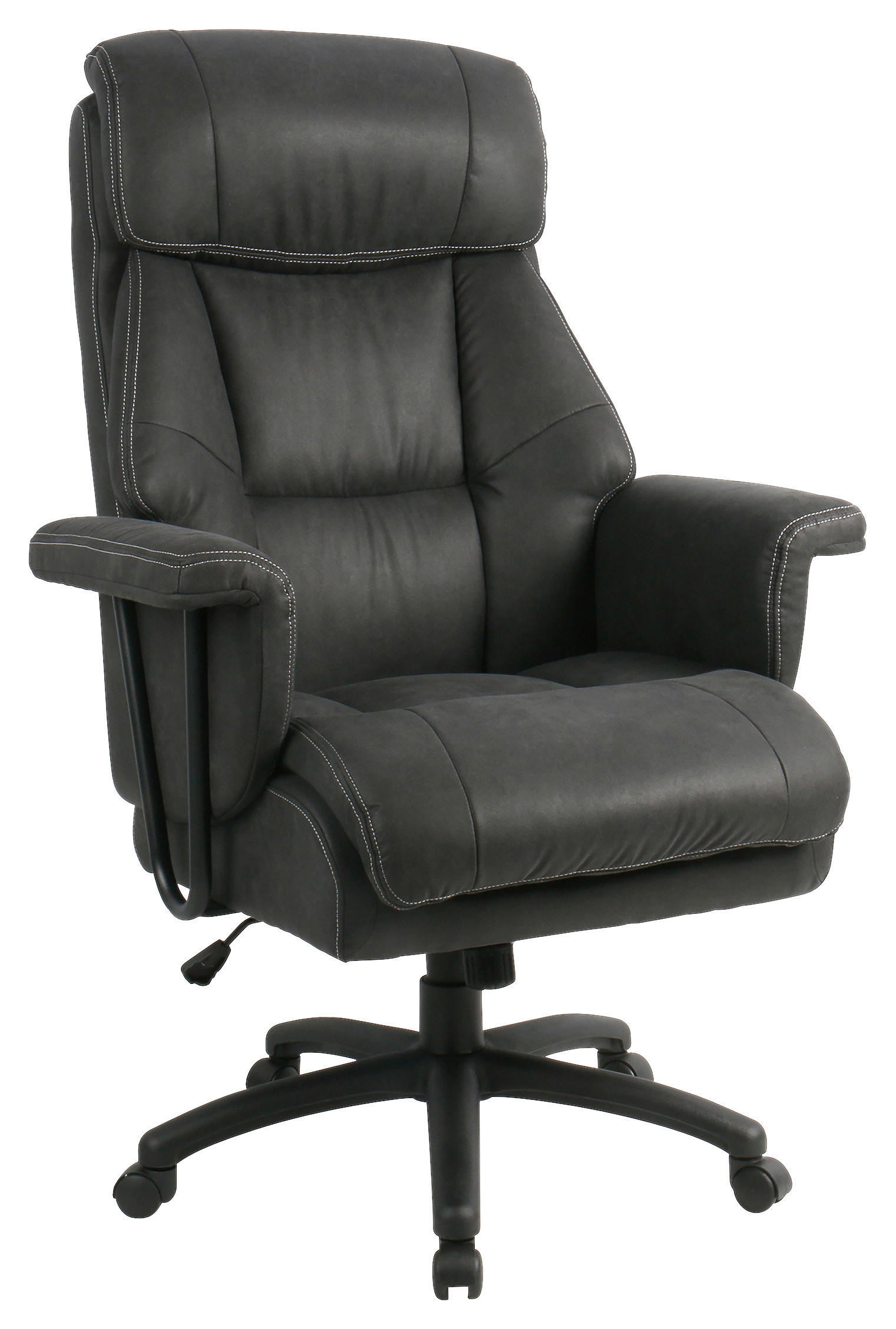 CHEFSESSEL Velours Schwarz  - Schwarz, MODERN, Kunststoff/Textil (84/120-128/85cm) - MID.YOU