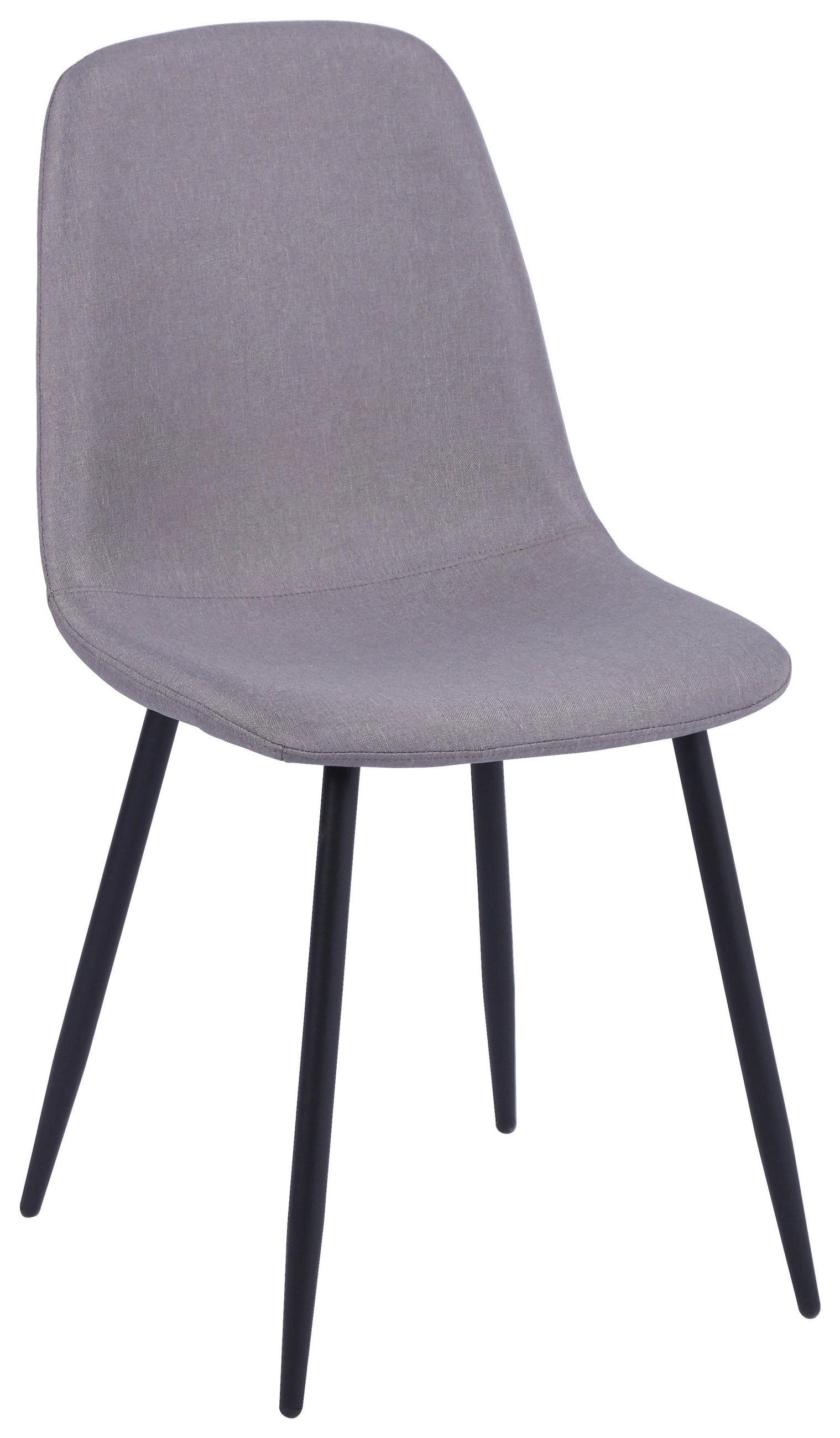 Vierfußstuhl Mona Leinenoptik Grau