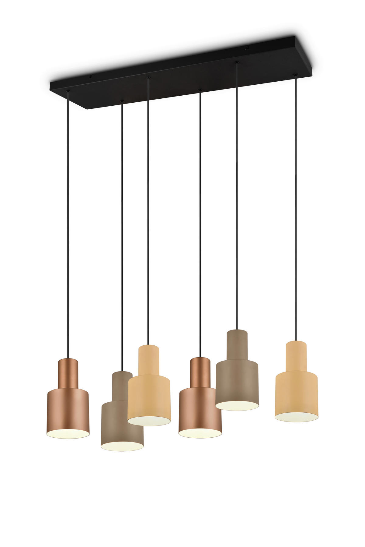 HÄNGELEUCHTE 85/27/150 cm    - Taupe/Beige, Design, Metall (85/27/150cm) - Trio Leuchten