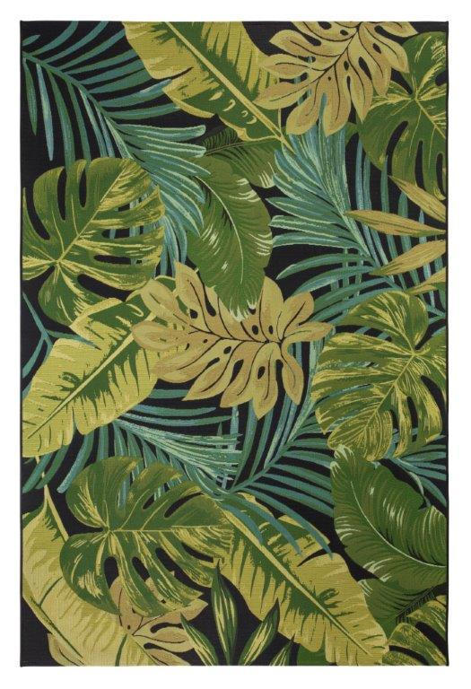 OUTDOORTEPPICH  Palermo  - Schwarz/Grün, Konventionell, Textil (123/180cm) - Ambia Garden