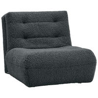 SCHLAFSESSEL Teddystoff Anthrazit    - Anthrazit/Schwarz, KONVENTIONELL, Kunststoff/Textil (90/85/100cm) - Carryhome