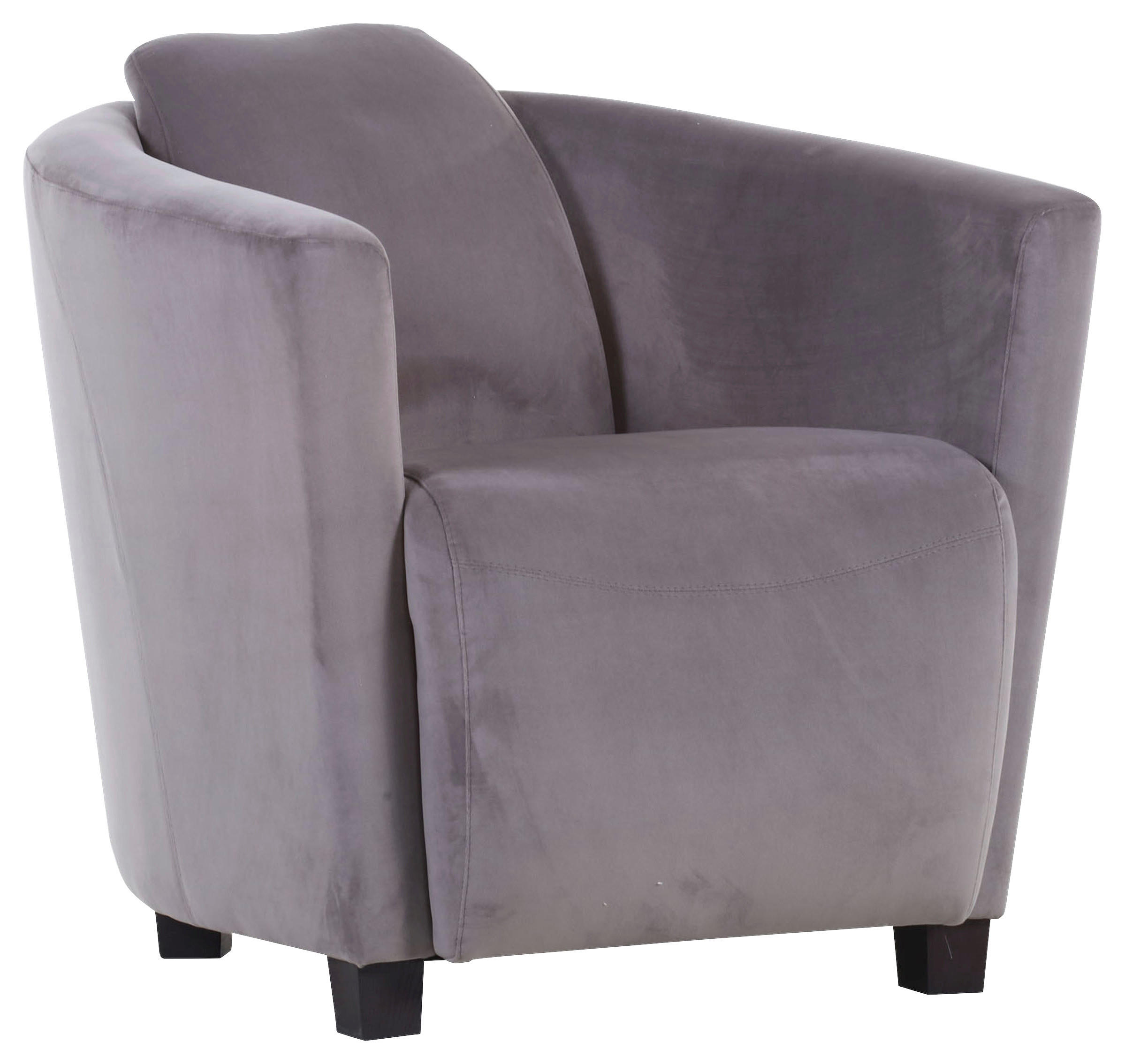 COCKTAILSESSEL Mikrofaser Grau - Braun/Grau, Design, Holz/Textil (72/72/85cm)