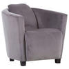 COCKTAILSESSEL Mikrofaser Grau    - Braun/Grau, Design, Holz/Textil (72/72/85cm)