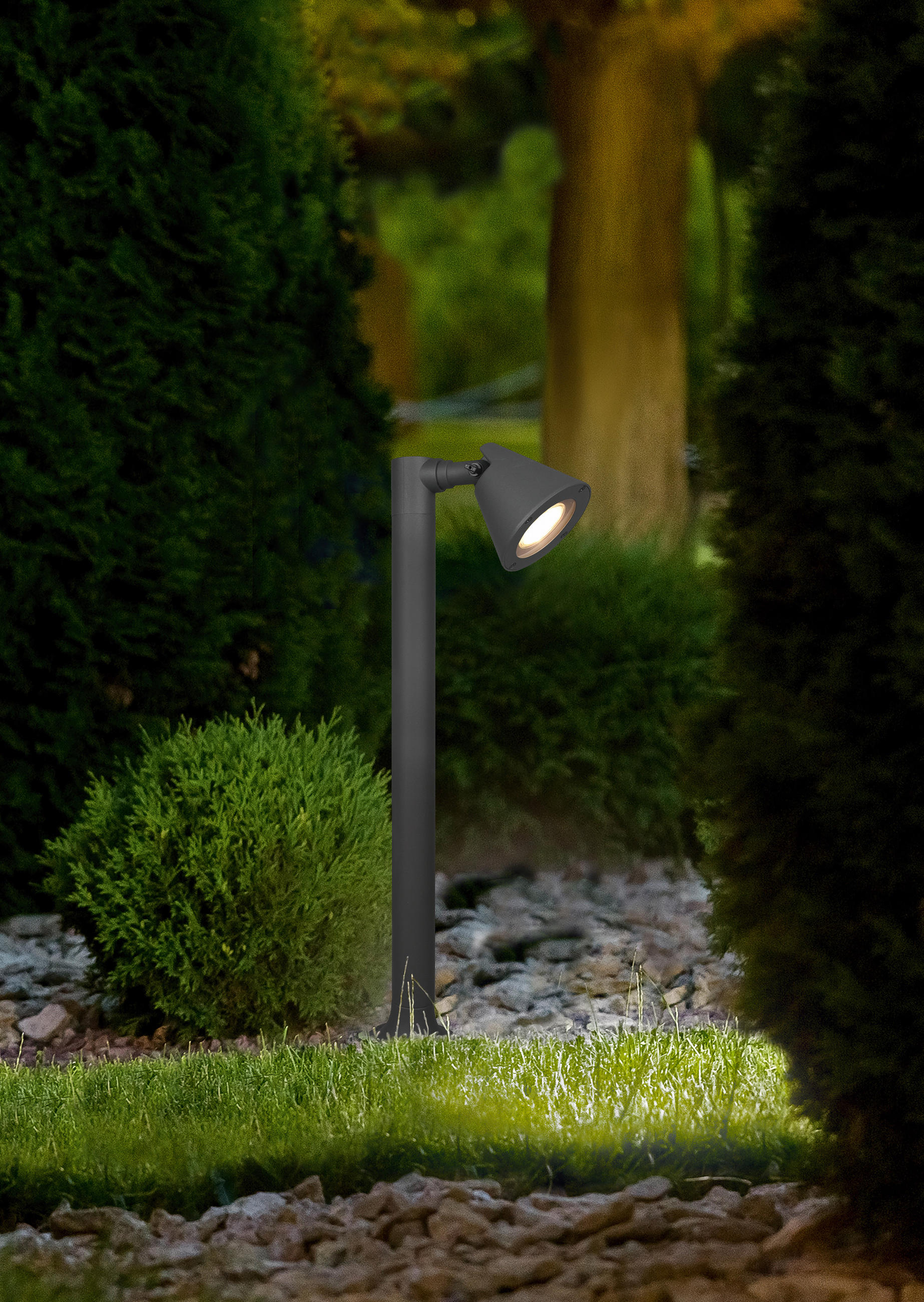 VÄGLAMPA - antracit, Design, metall (10/60,5/17,5cm) - Trio Leuchten