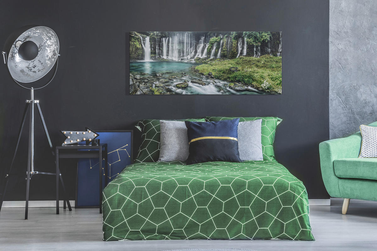 GLASBILD Landschaft & Natur 125/50 cm  - Multicolor, Basics, Glas/Papier (125/50cm)