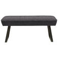 HOCKERBANK 118/50/51 cm   - Anthrazit/Schwarz, Design, Textil/Metall (118/50/51cm) - Dieter Knoll