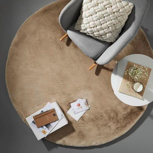 HOCHFLORTEPPICH 80 cm LIMA Taupe  - Taupe, Design, Textil (80cm) - Novel
