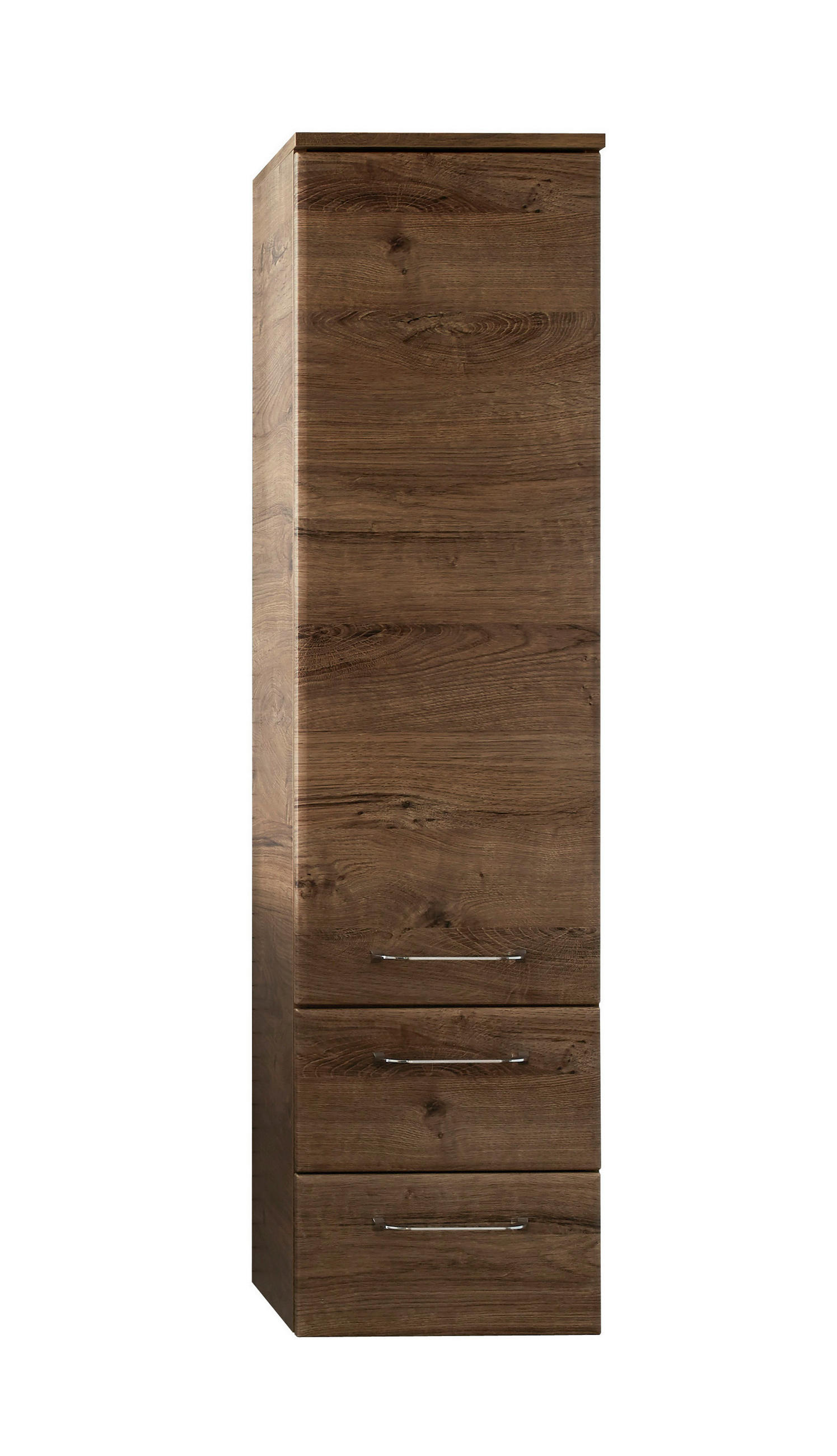 MIDISZEKRÉNY 35/136,1/33 cm  - krómszínű/tölgyfa színű, Basics, faalapú anyag/üveg (35/136,1/33cm) - Xora