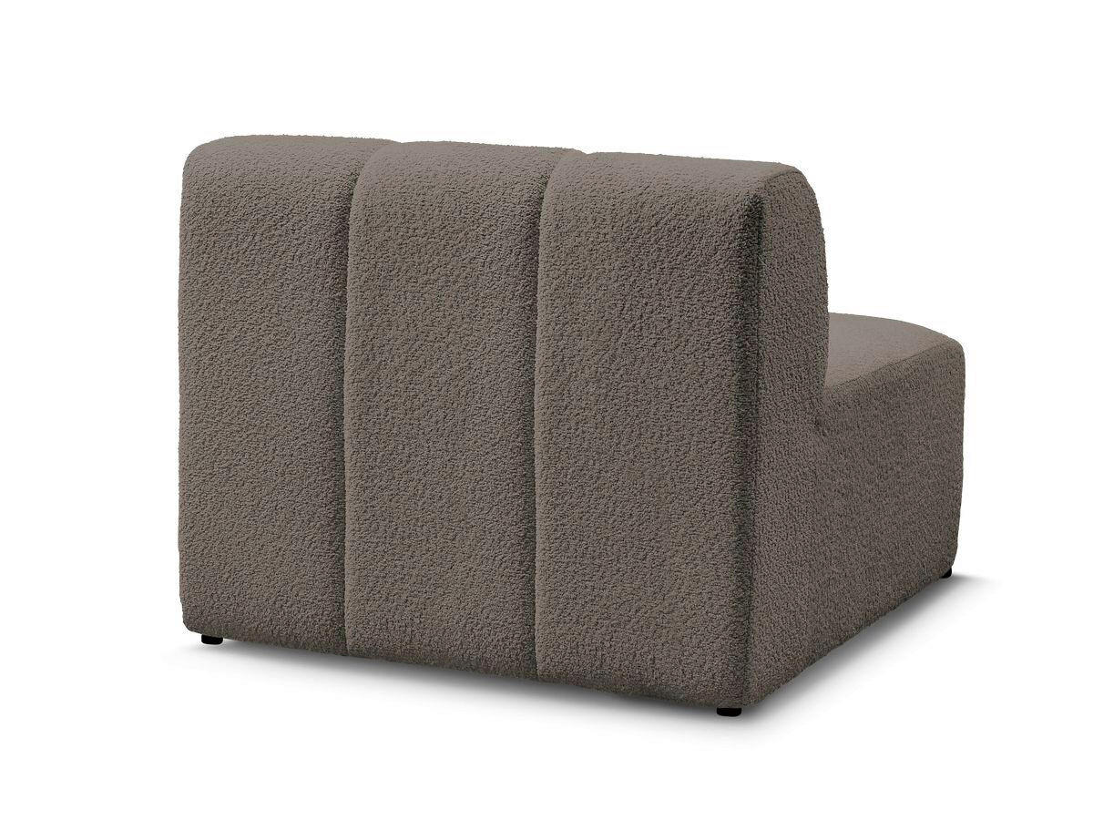 SOFAELEMENT ANNECY Bouclé Taupe  - Taupe/Schwarz, MODERN, Kunststoff/Textil (91/72/91cm)