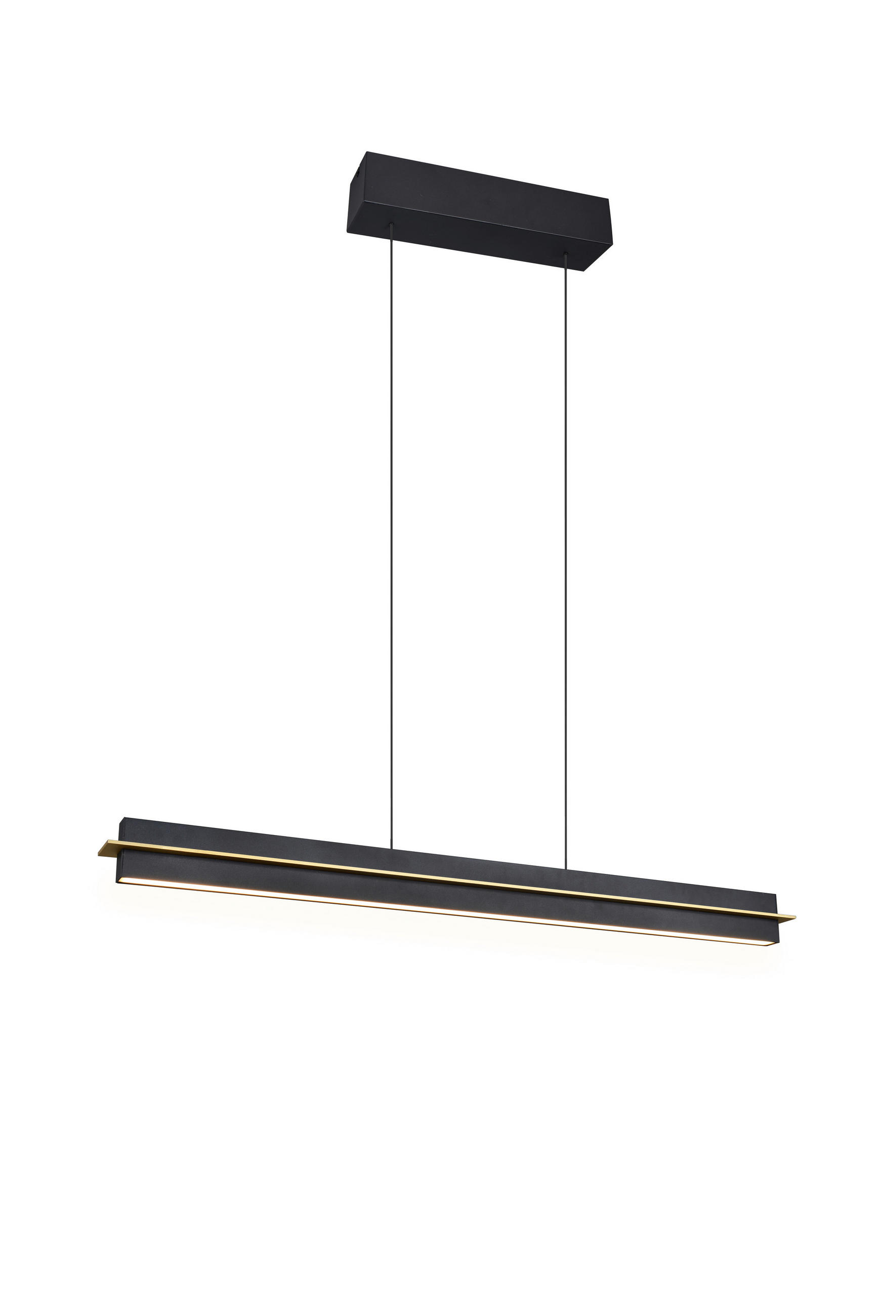 Novel Led-Hängeleuchte Athina Schwarz, Gold 95x75-150 cm