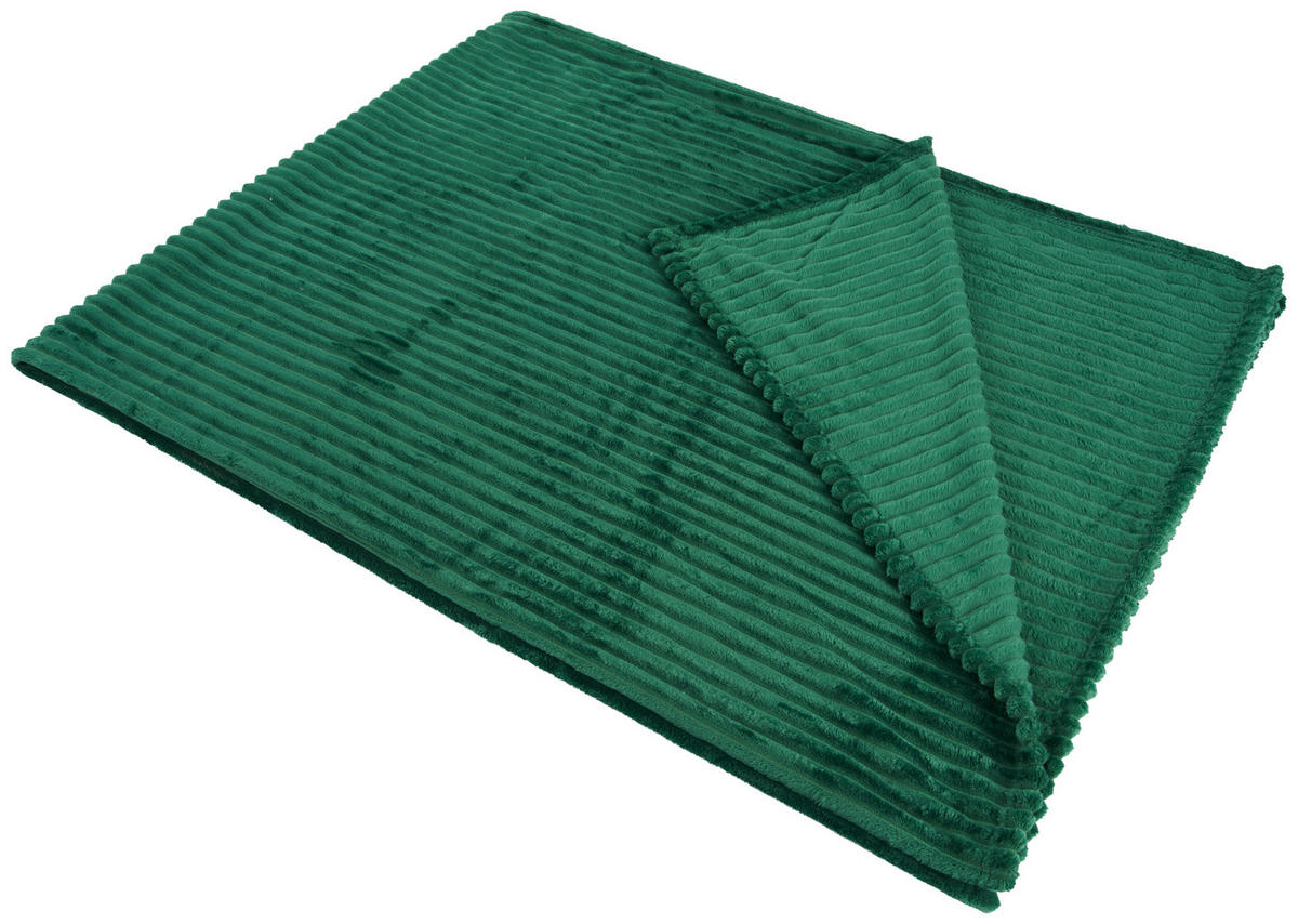 TANKA ODEJA 150/200 cm smaragdno zelena  - smaragdno zelena, Basics, tekstil (150/200cm) - Novel