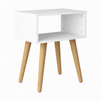 NACHTTISCH 45/56/30 cm, Weiß, Honigeiche,  - Honigeiche/Weiß, MODERN, Holzwerkstoff (45/56/30cm) - Livetastic