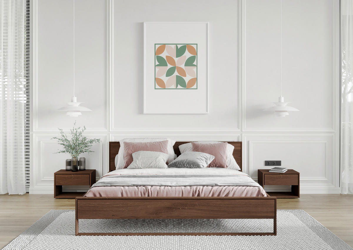 BETT 140/200 cm  in Dunkelbraun  - Dunkelbraun, MODERN, Holz (140/200cm) - Linea Natura