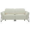 3-SITZER-SOFA in Flachgewebe Creme  - Creme/Schwarz, Lifestyle, Textil/Metall (198/83/107/111cm) - Livetastic