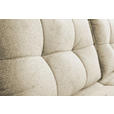 SCHLAFSOFA  mit Liegefunktion, Schlafen auf Sitzhöhe, Rücken echt Chenille Creme  - Creme/Schwarz, KONVENTIONELL, Textil/Metall (203/94/96cm) - Carryhome