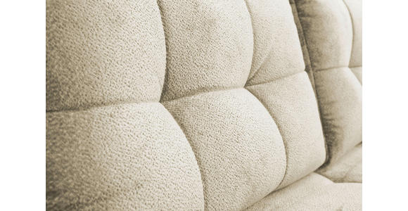 SCHLAFSOFA  mit Liegefunktion, Schlafen auf Sitzhöhe, Rücken echt Chenille Creme  - Creme/Schwarz, KONVENTIONELL, Textil/Metall (203/94/96cm) - Carryhome