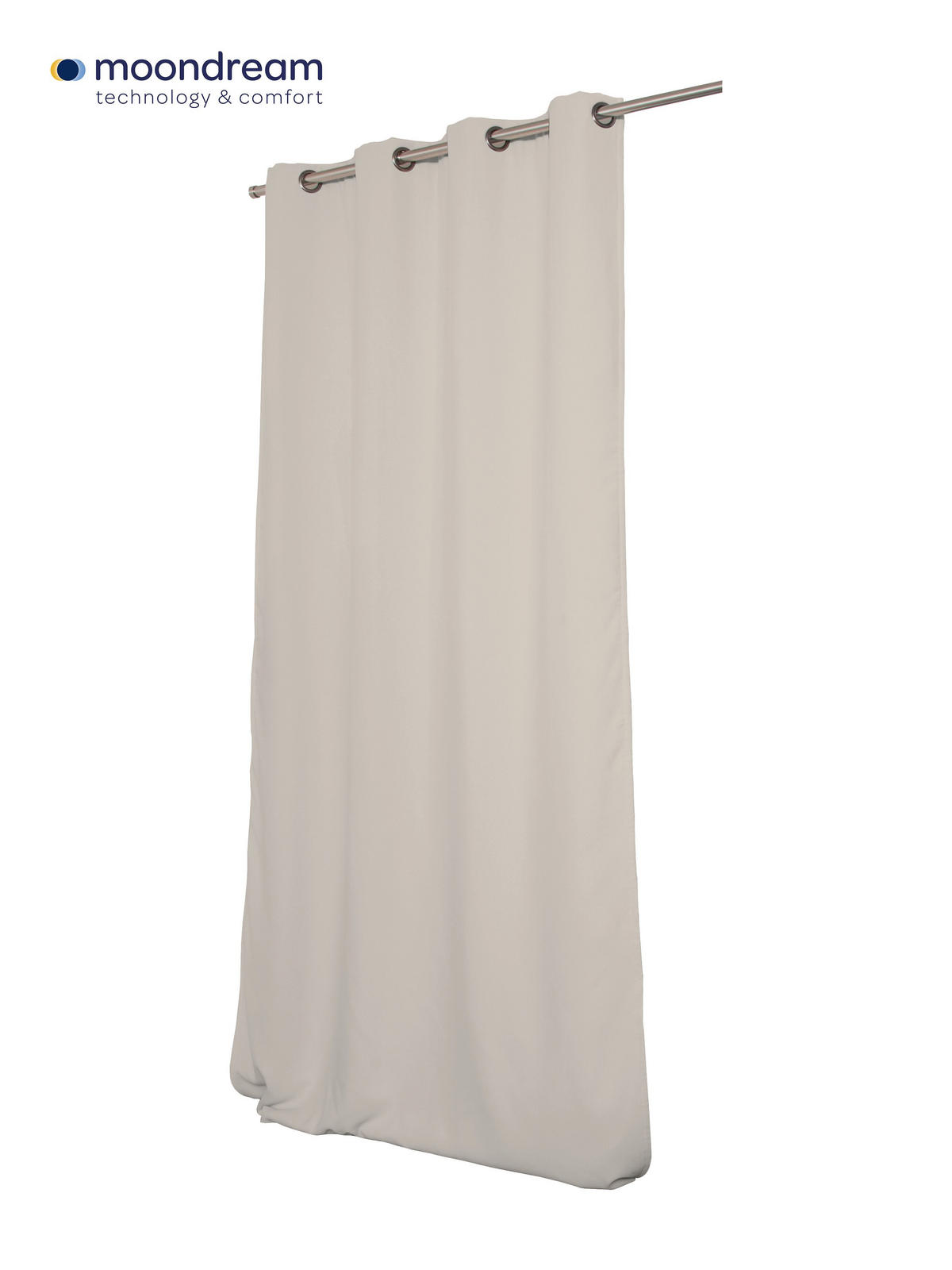 WÄRMESCHUTZVORHANG Verdunkelung 145/260 cm   - Hellgrau, Basics, Textil (145/260cm)
