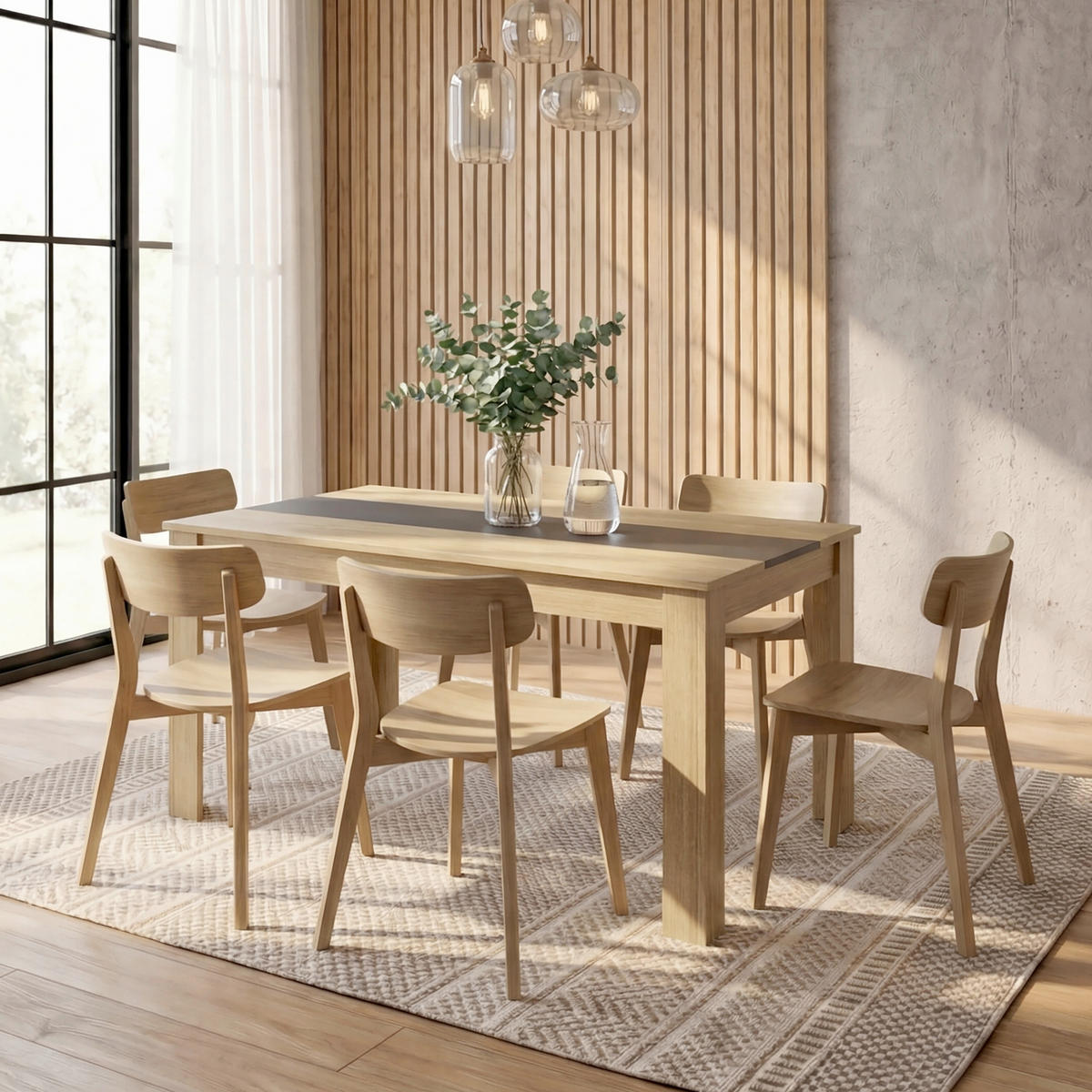 ÉTKEZŐASZTAL - méztölgy színű, Modern, faalapú anyag (140/80/75cm) - MID.YOU