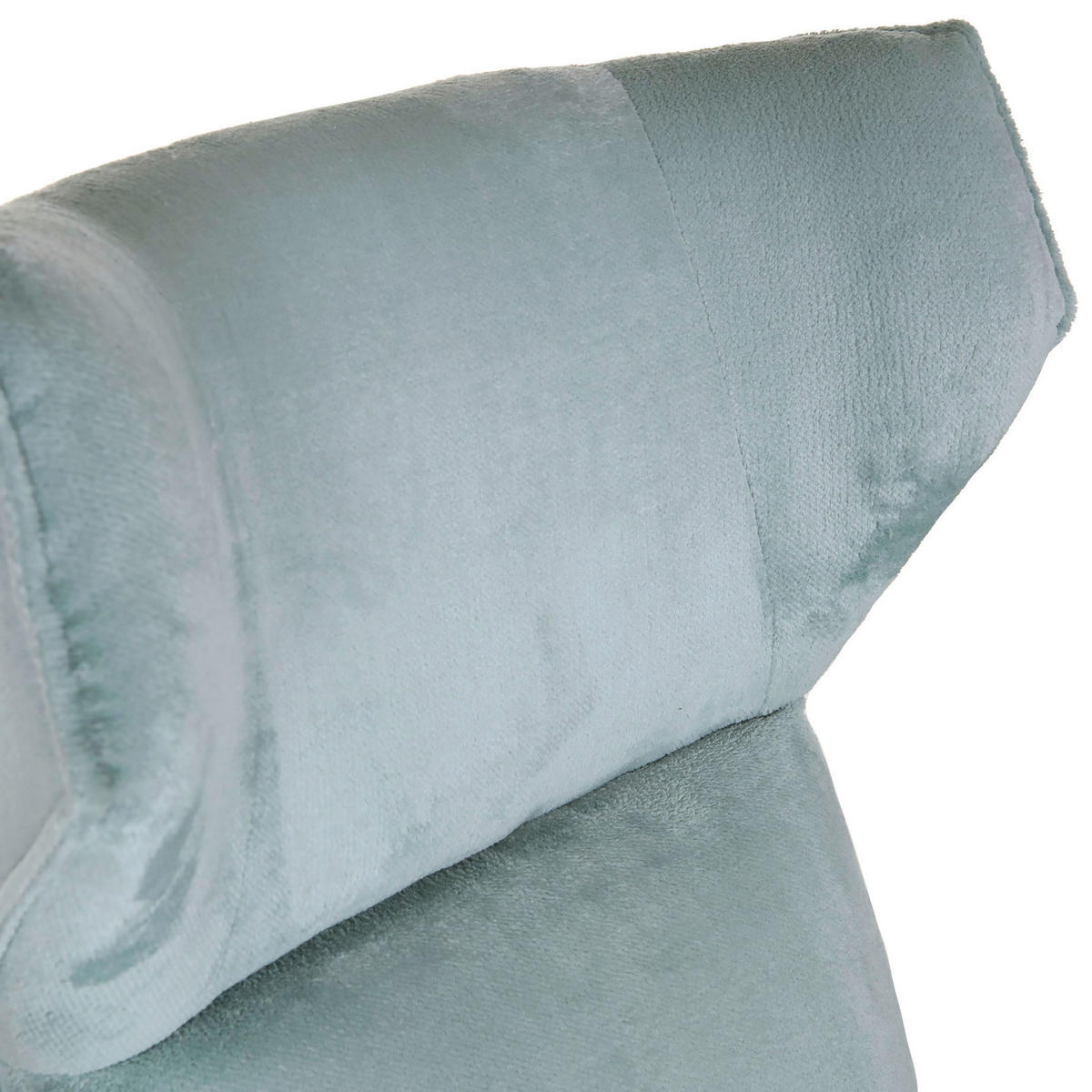 OHRENSESSEL in Plüsch Mintgrün  - Schwarz/Hellblau, KONVENTIONELL, Textil/Metall (83/110/92cm) - Carryhome