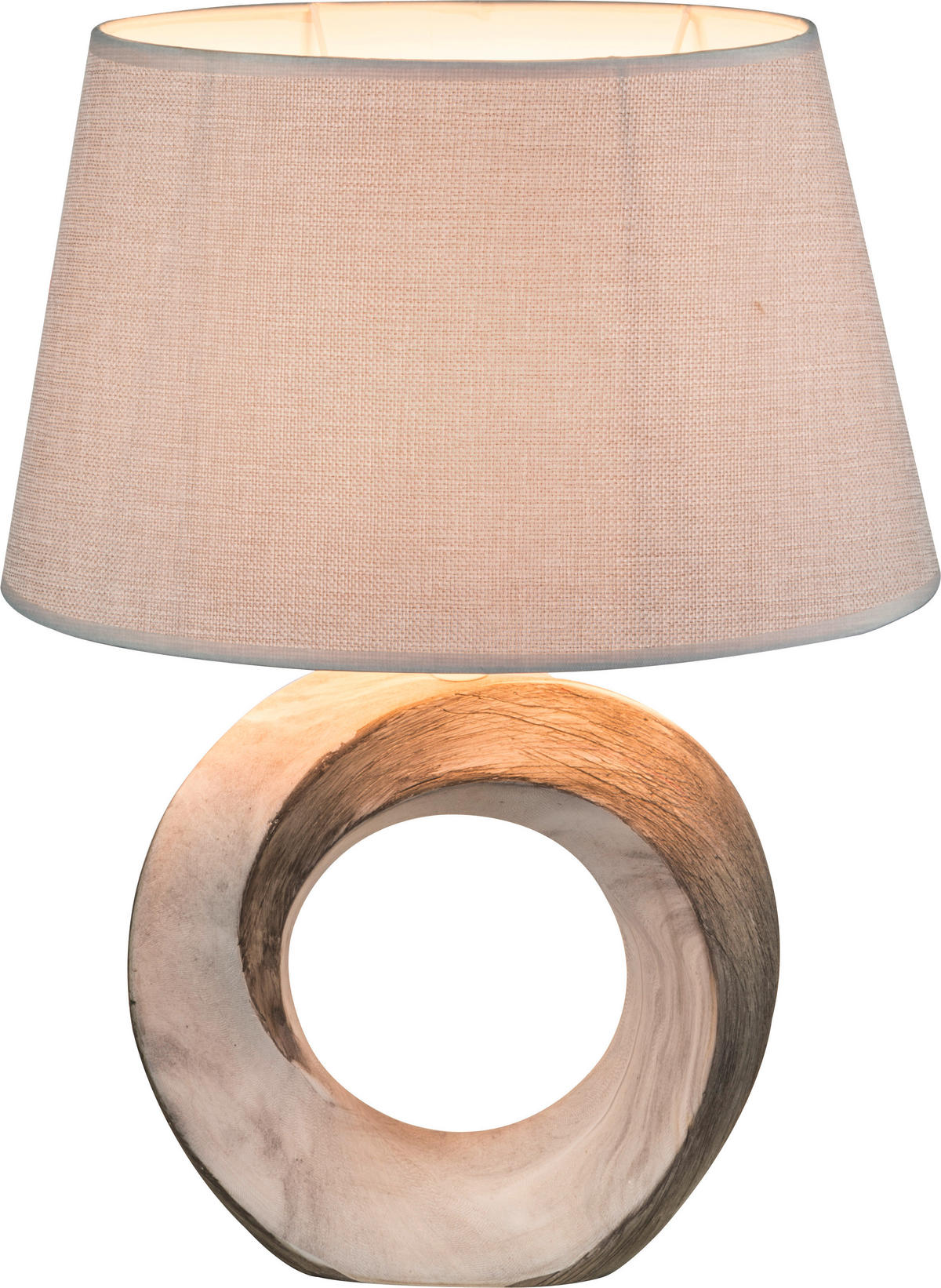 TISCHLEUCHTE - Grau, Design, Keramik/Textil (31/20/41,5cm) - Globo