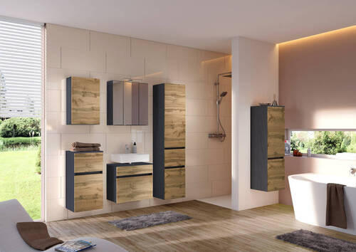 SPIEGELSCHRANK 60/66/20 cm  - Chromfarben/Grau, Design, Glas/Holzwerkstoff (60/66/20cm) - Held