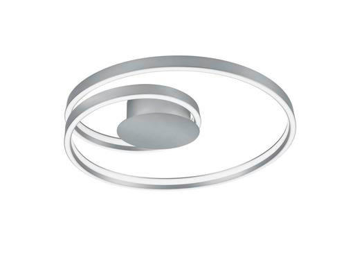 LED MENNYEZETI LÁMPA - nikkel/fehér, Design, műanyag/fém (72/12cm) - Cinque