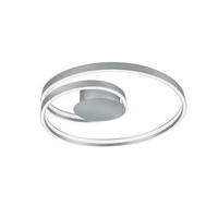 LED MENNYEZETI LÁMPA - nikkel/fehér, Design, műanyag/fém (72/12cm) - Cinque