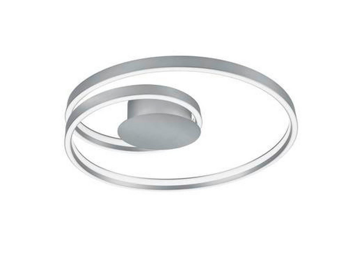 LED MENNYEZETI LÁMPA - nikkel/fehér, Design, műanyag/fém (72/12cm) - Cinque