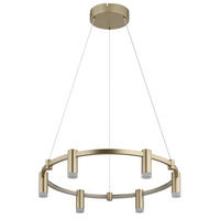 LED-HÄNGELEUCHTE 62/120 cm  - Transparent/Goldfarben, Design, Kunststoff/Metall (62/120cm) - Globo