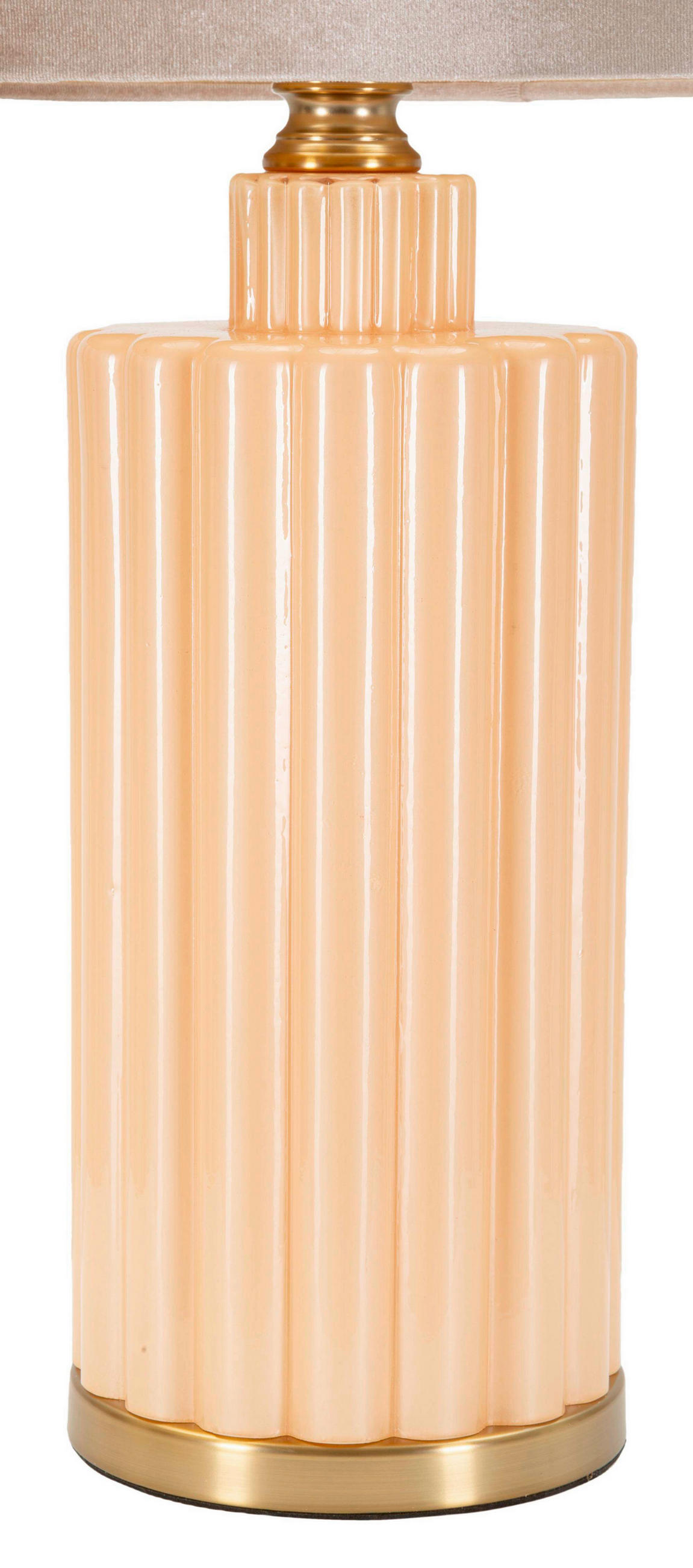 TISCHLEUCHTE   - Perlmutt/Goldfarben, Basics, Glas/Textil (40.5/69.5/40.5cm)