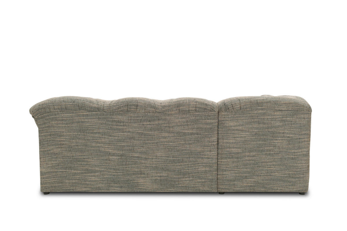 ECKSOFA Grau, Weiß Webstoff  - Schwarz/Weiß, KONVENTIONELL, Kunststoff/Textil (180/243cm) - MID.YOU
