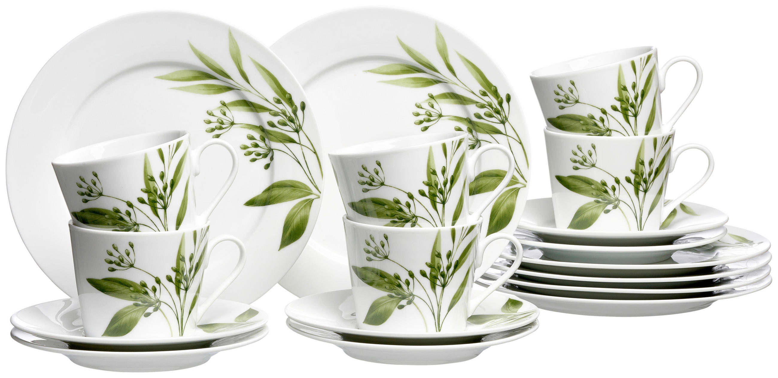 KAFFESERVIS Evora 18 delar  - vit, Klassisk, keramik (28/18/22cm) - Ritzenhoff Breker