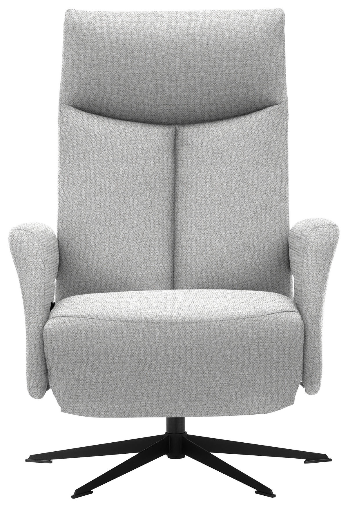RELAXSESSEL in Textil Hellgrau  - Hellgrau/Schwarz, Design, Textil/Metall (74/105/82cm) - Welnova