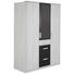 KLEIDERSCHRANK in Graphitfarben, Weiß - Graphitfarben/Weiß, Design, Holzwerkstoff/Kunststoff (135/199/58cm) - Carryhome KLEIDERSCHRANK in Graphitfarben, Weiß - Graphitfarben/Weiß, Design, Holzwerkstoff/Kunststoff (135/199/58cm) - Carryhome