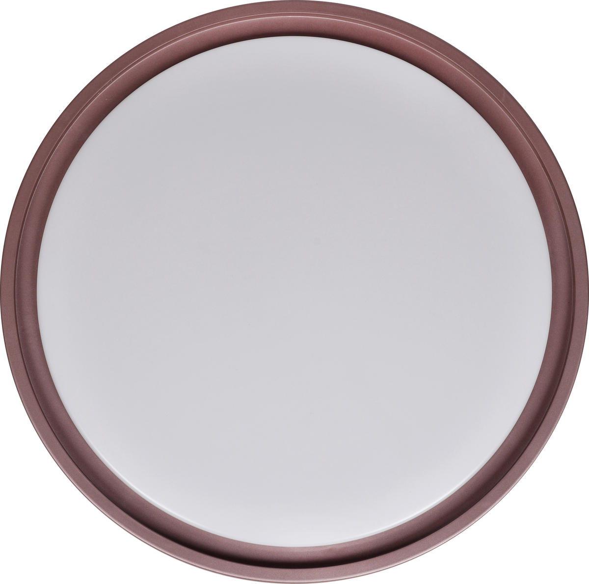 LED MENNYEZETI LÁMPA - barna/fehér, Basics, műanyag/fém (41,5/41,5/9cm)