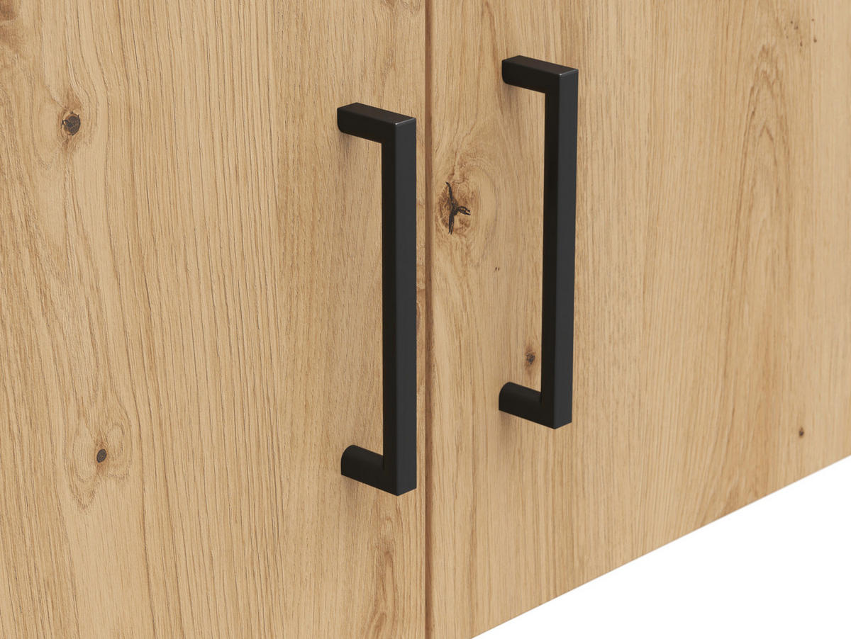 AUFSATZSCHRANK 70/35/40 cm   - Schwarz/Eiche Artisan, Modern, Holzwerkstoff/Kunststoff (70/35/40cm) - Carryhome