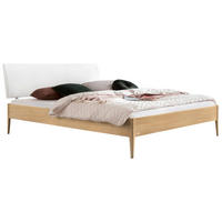 BETT 140/200 cm  in Weiß, Eichefarben  - Eichefarben/Weiß, KONVENTIONELL, Holz/Textil (140/200cm) - Hasena