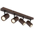 DECKENLEUCHTE 53/6/14,5 cm  - Bronzefarben, Design, Metall (53/6/14,5cm) - Novel