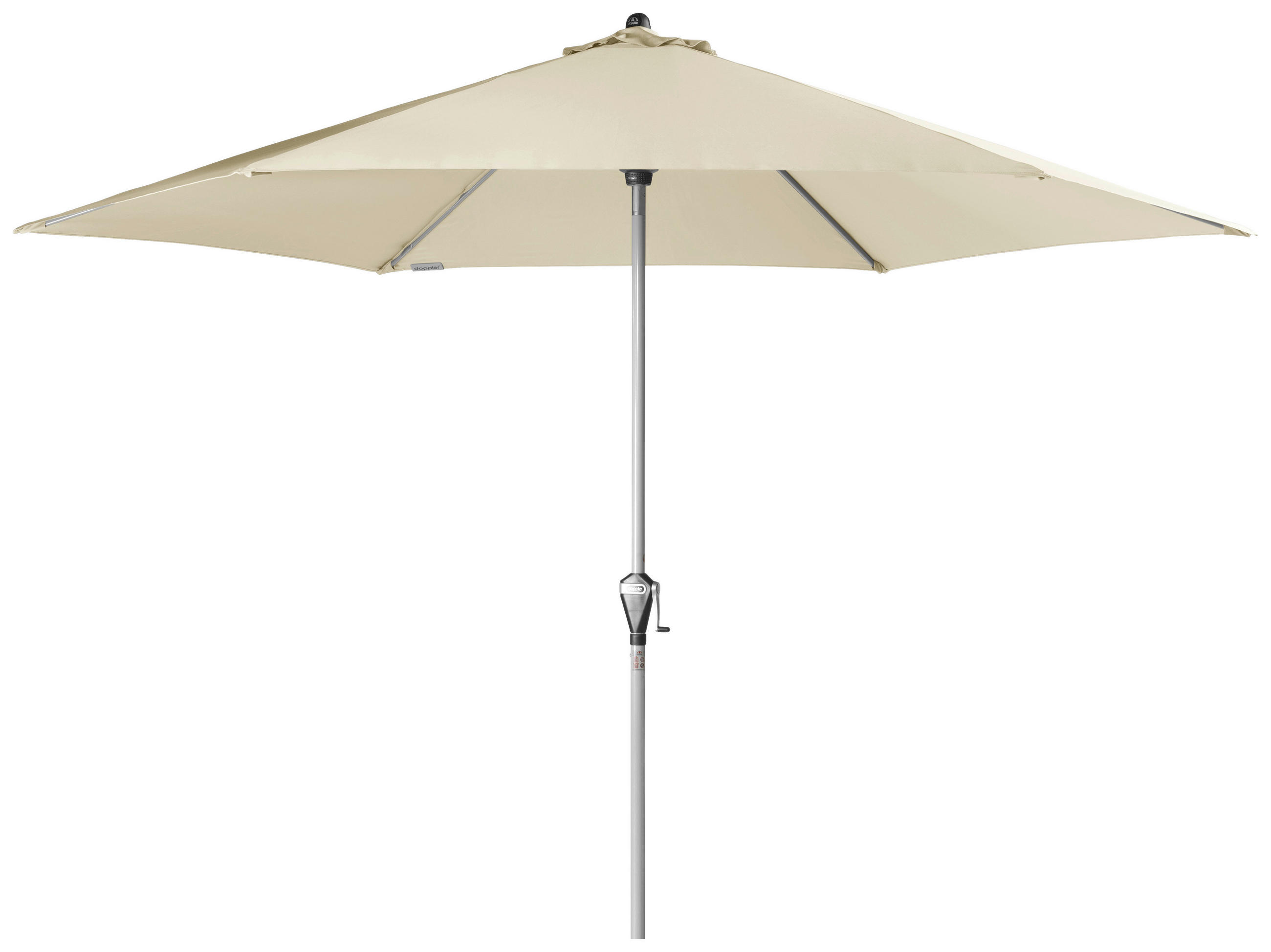 SLNEČNÍK 320 cm - prírodná farba/strieborná, Basics, kov/textil (320cm) - Ambia Garden